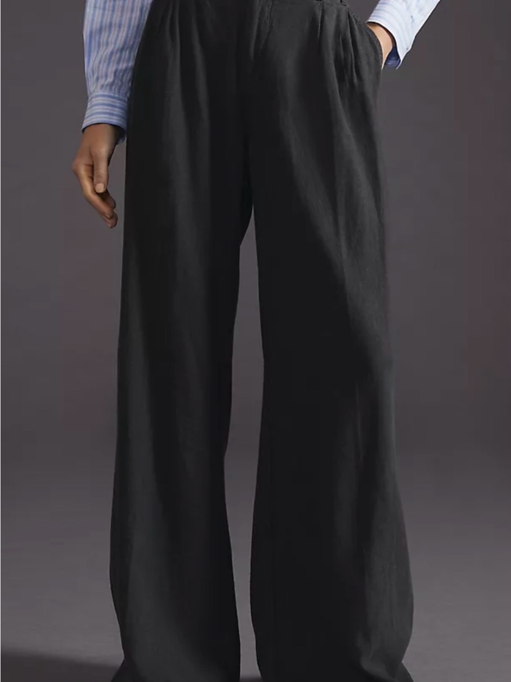 🖤 NWT Anthropologie Black Wide-Leg Pleated Dress Pants – Size 8 🖤